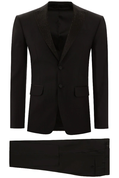 Shop Dsquared2 London Fit Suit With Crystals In Black