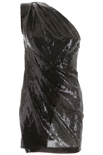 Shop Dsquared2 Micro Sequins Mini Dress In Black