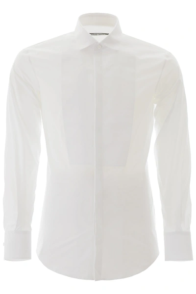 Shop Dsquared2 Shirt With Plastron In White