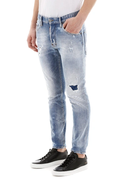 Shop Dsquared2 Skater Jeans In Blue