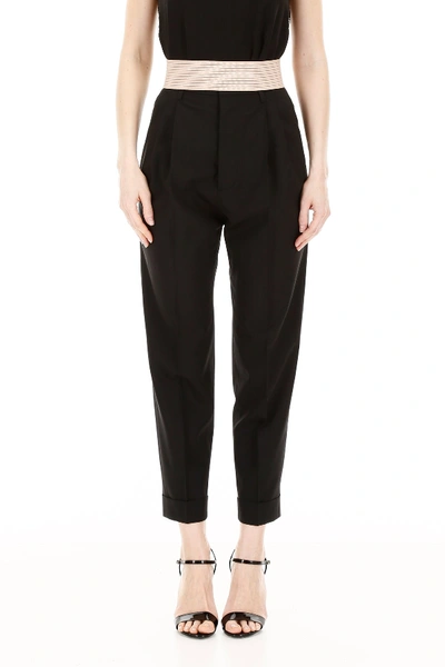 Shop Dsquared2 Wool Trousers In Black