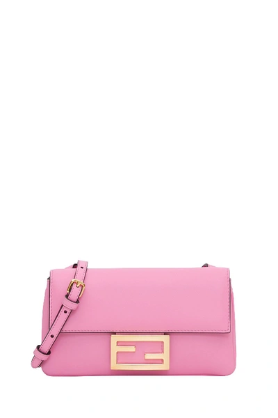 Shop Fendi Duo Baguette Bag In Pink