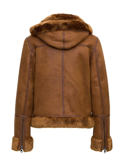 Shop Urbancode Ede Ecological And Reversible Sheepskin In Brown