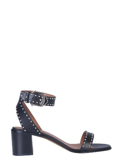 Shop Givenchy Elegant Sandal With Buckle And Studs In Black