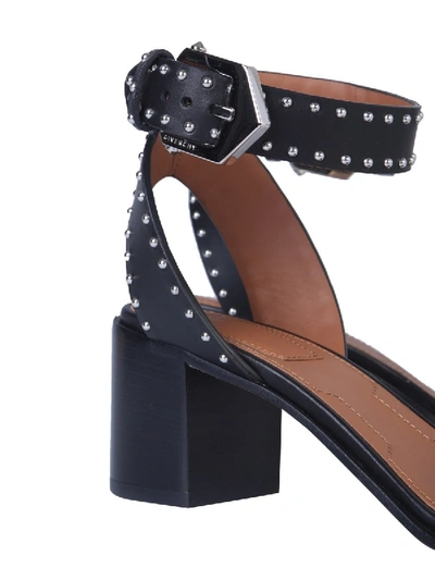 Shop Givenchy Elegant Sandal With Buckle And Studs In Black