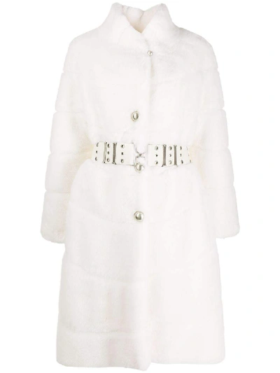 Shop Ermanno Scervino Coats In Bianco