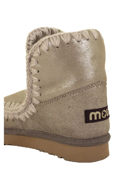 Shop Mou Eskimo 18 Grey Glitter Boot