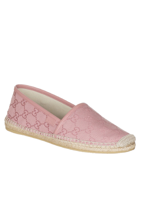 Gucci Espadrilles With Pink Gg Logo In Multi | ModeSens
