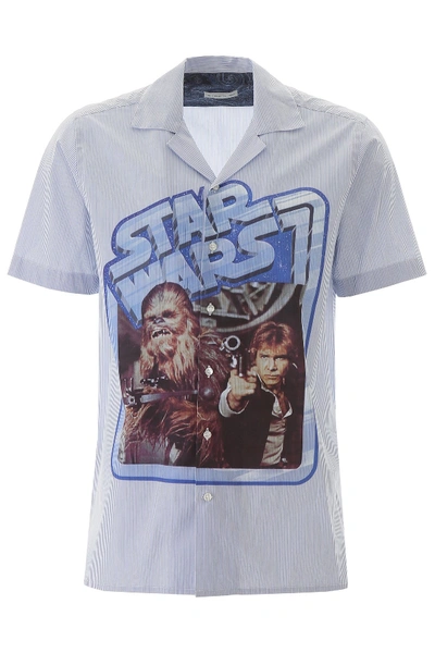 Shop Etro Star Wars Shirt In Blu