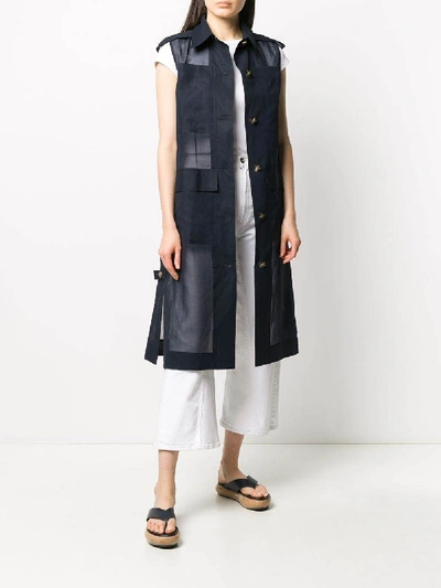 Shop Eudon Choi Coats In Blu