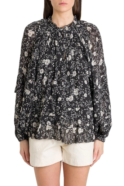 Shop Isabel Marant Étoile Eyden Blouse In Black