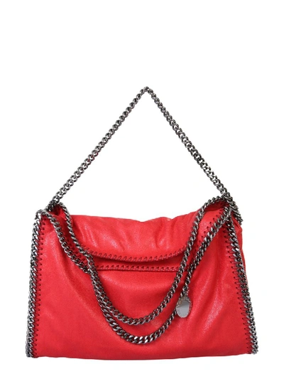 Shop Stella Mccartney Falabella Fold Over Bag In Red