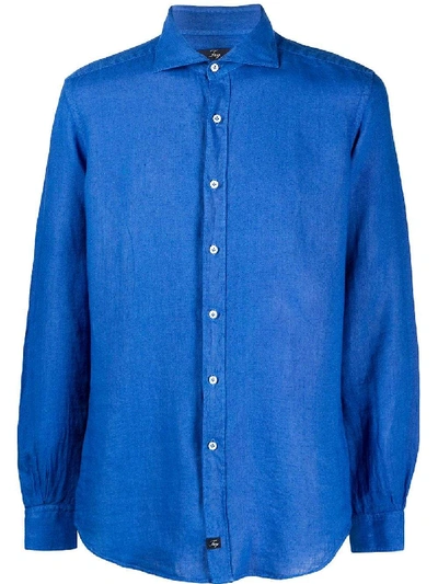 Shop Fay Shirts Avion Blue