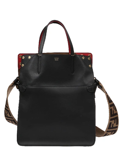 Shop Fendi Bags In Nero+oro Soft