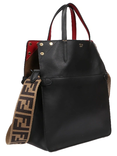 Shop Fendi Bags In Nero+oro Soft