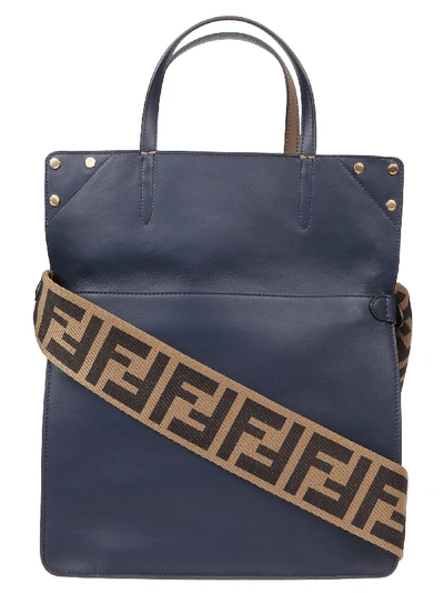 Shop Fendi Bags In Midnight/brown/maya