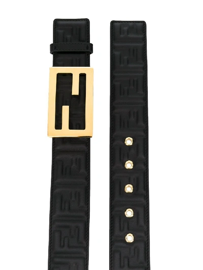 Shop Fendi Belts In Nero