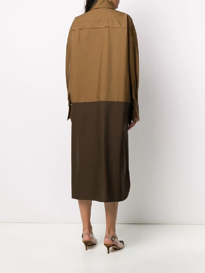 Shop Fendi Dresses In Marrone