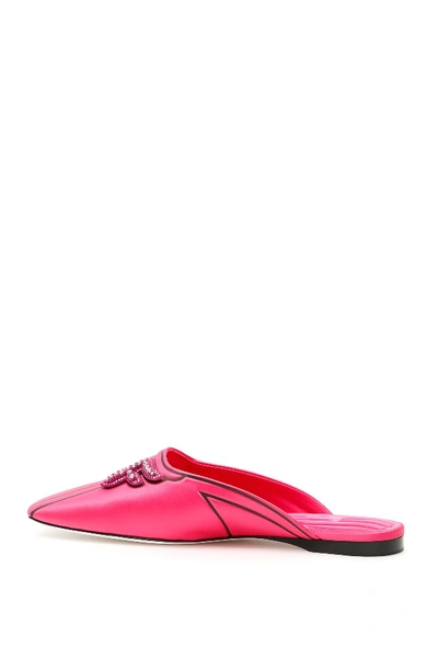 Shop Fendi Ffreedom Mules In Fuxia Magenta Crys