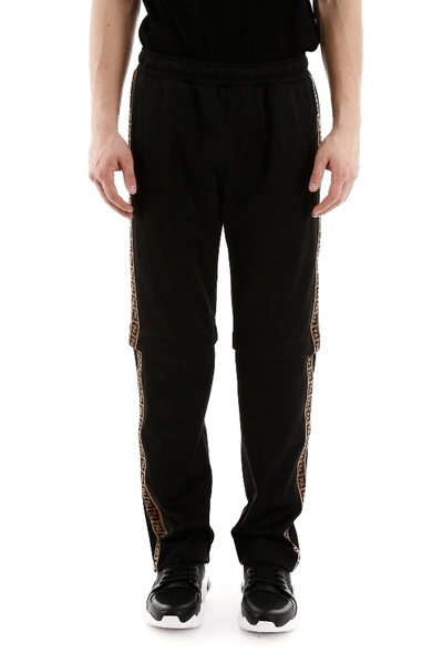 Shop Fendi Joggers With Detachable Inserts In Black
