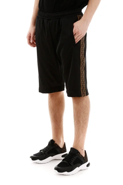 Shop Fendi Joggers With Detachable Inserts In Black