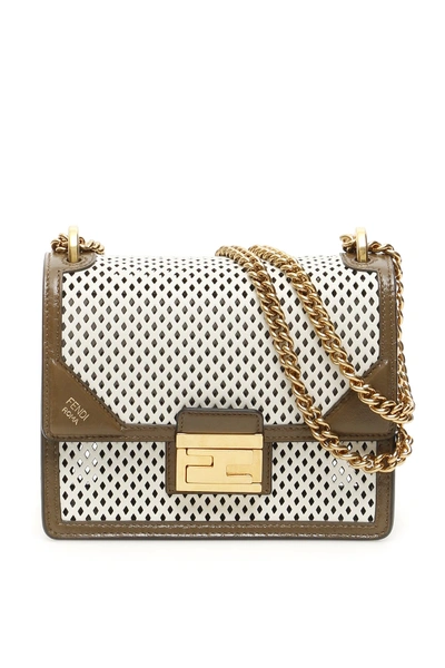 Shop Fendi Kan U Small Bag In Bco Ice Rust Maya Ov