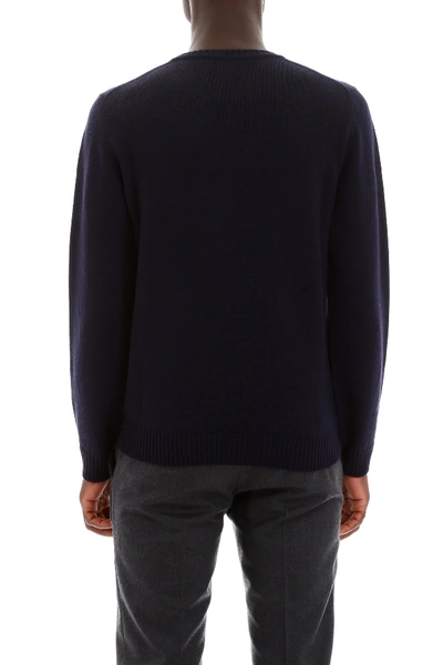 Shop Fendi Karl Kollage Pullover In Cobalto