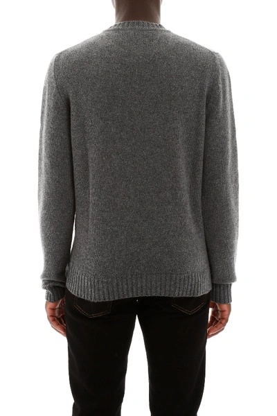 Shop Fendi Karligraphy Pullover In Pietra Nero