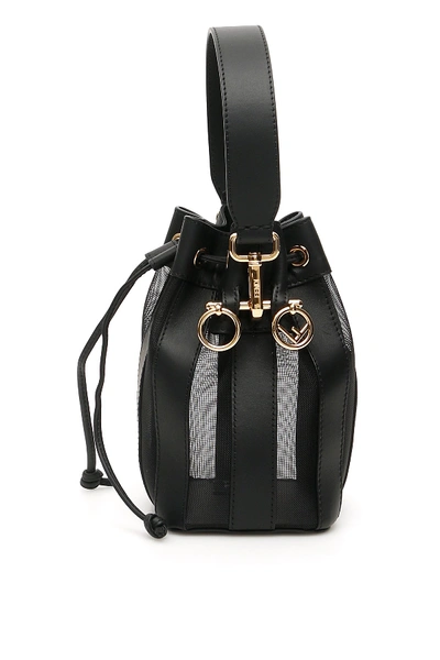 Shop Fendi Mon Tresor Mini Bag In Nero Oro Soft
