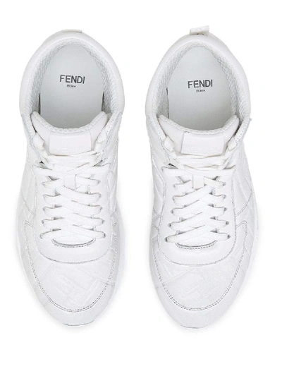 Shop Fendi Sneakers In Bianco