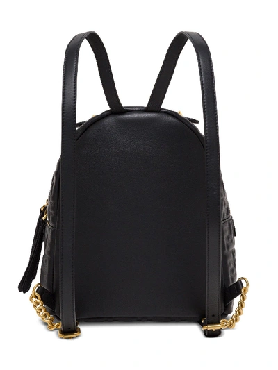 Shop Fendi Ff Leather Backpack In Black