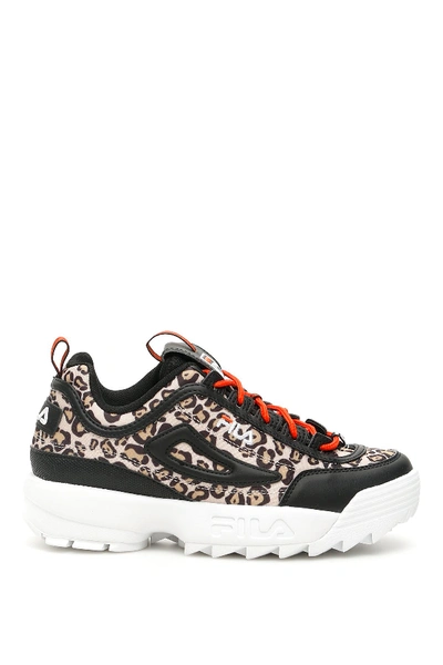 Shop Fila Disruptor Animal Sneakers In Leopard Black