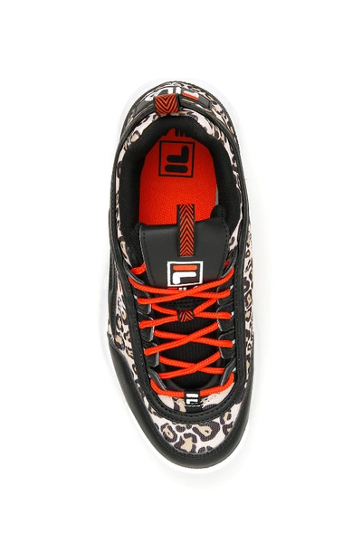 Shop Fila Disruptor Animal Sneakers In Leopard Black