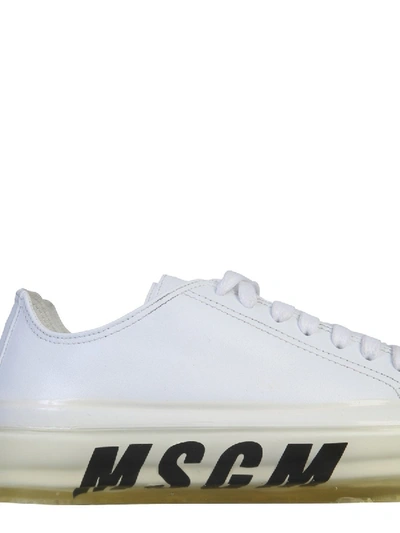 Msgm Oversized Sole Sneakers In White