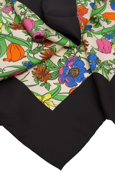 Shop Gucci Flora Shawl In Multicolor