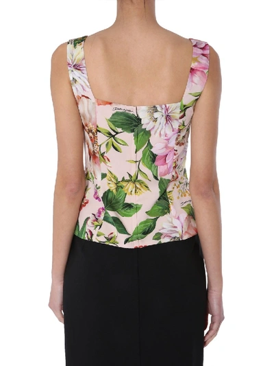 Shop Dolce & Gabbana Floral Pattern Top In Pink