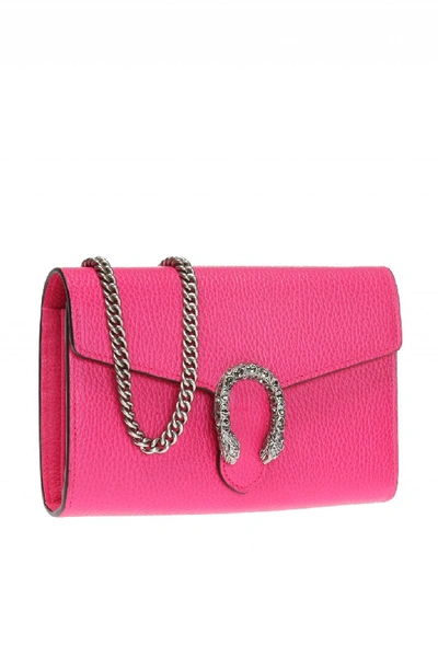 Shop Gucci Fuchsia Dionysus Bag In Nero