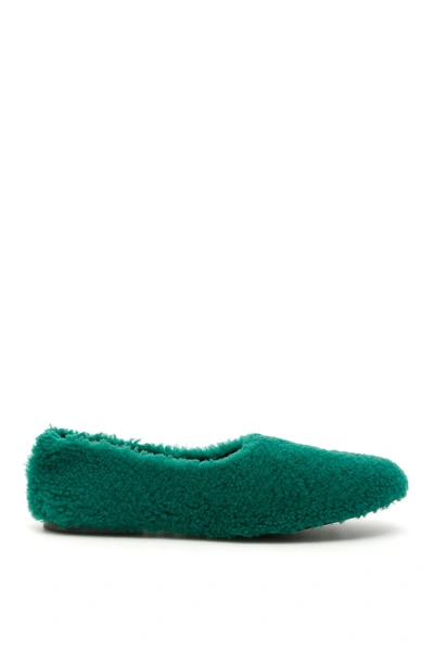 Fur deluxe 2024 shearling ballet flats