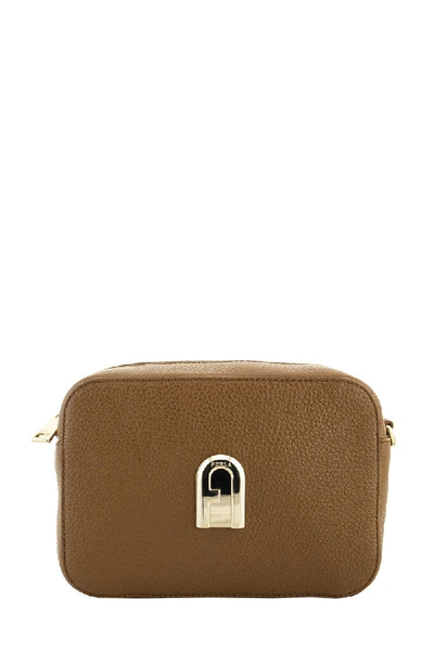 Shop Furla Sleek Mini Crossbody Cognac