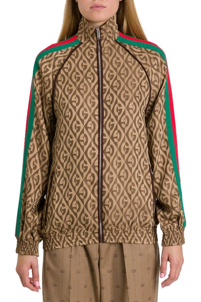 Shop Gucci G Rhombus Jacket In Beige