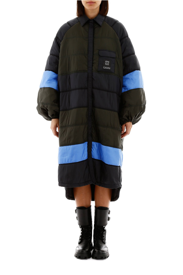 Ganni X 66º North Quilted Oversized Jacket In Blue | ModeSens