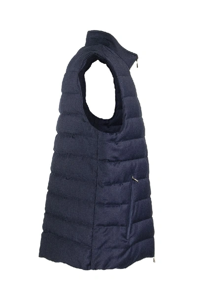 Shop Loro Piana Gateway Vest Boston Silk, Virgin Wool - Storm System® In Blue