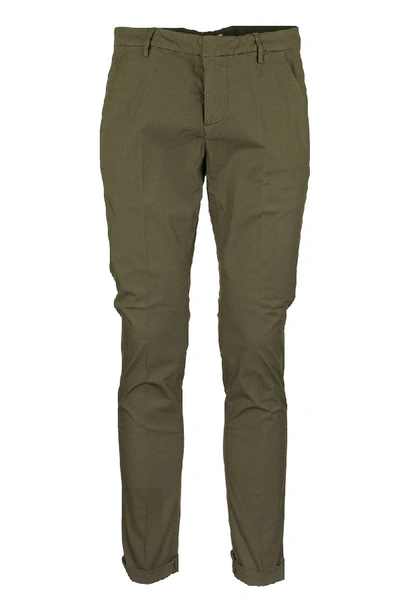Shop Dondup Gaubert Stretch Cotton Pants Trousers In Green Bottle