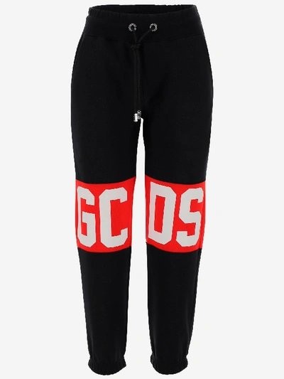 Shop Gcds Trousers In Nero