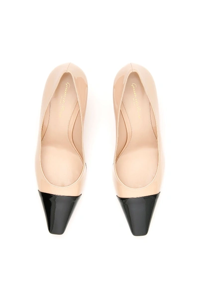 Shop Gianvito Rossi Bicolor Lucy Pumps In Black Nude