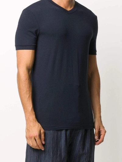Shop Giorgio Armani T-shirts And Polos Navy