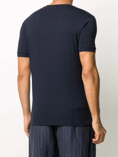 Shop Giorgio Armani T-shirts And Polos Navy