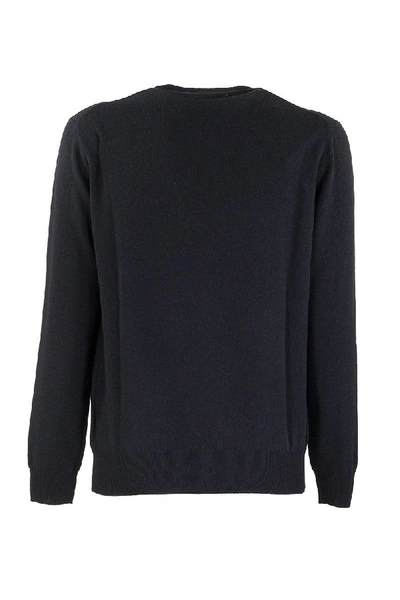 Shop Loro Piana Girocollo Classic Baby Cashmere Sweater In Navy