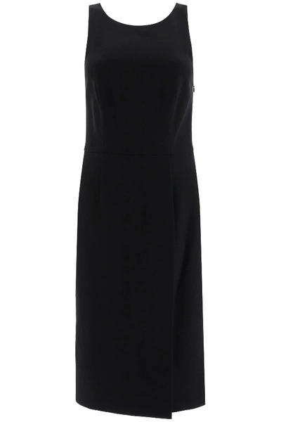 Shop Givenchy Dress With Asymmetrical Back Neckline In Black