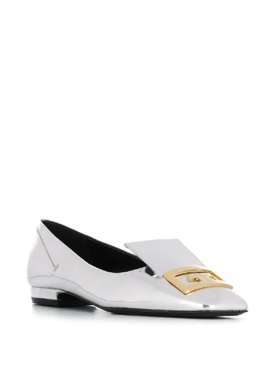 Shop Givenchy Flat Shoes In Argento